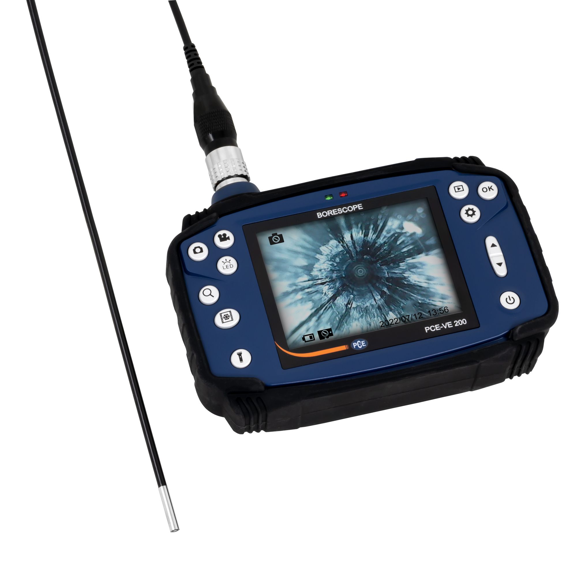 PCE Video Borescope — Industrial Inspection Camera, Non-Destructive Evaluation, Model# PCE-VE 200-S